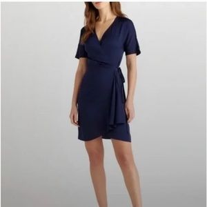 Quince Satin Wrap Dress